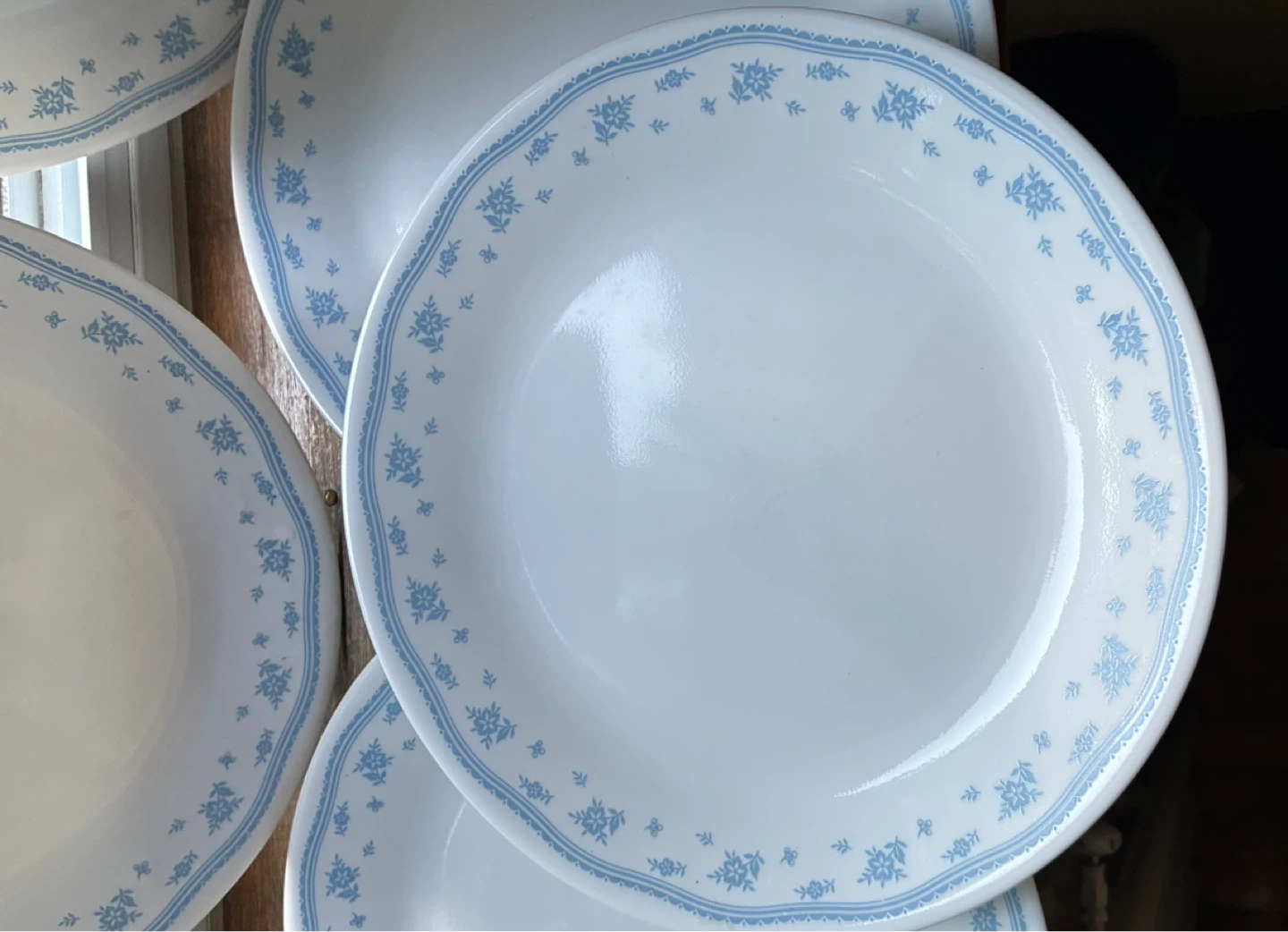 $6 Dinner Plate Corelle Morning Blue 1980s Corning - photo 5