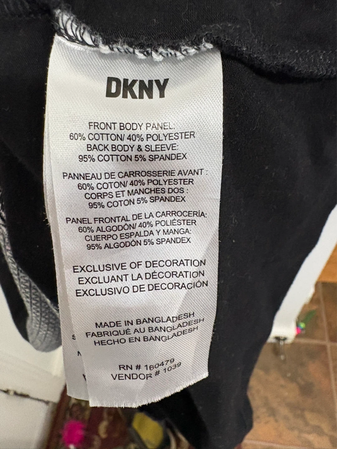 DKNY Black & Grey Polo Shirt - Size L - photo 3