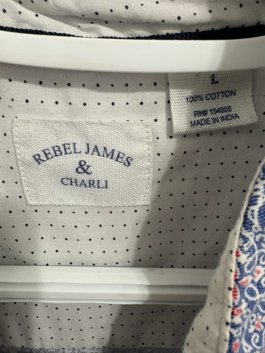 Rebel James & Charli Men's Short Sleeve Button-Up Shirt - Large - photo 2