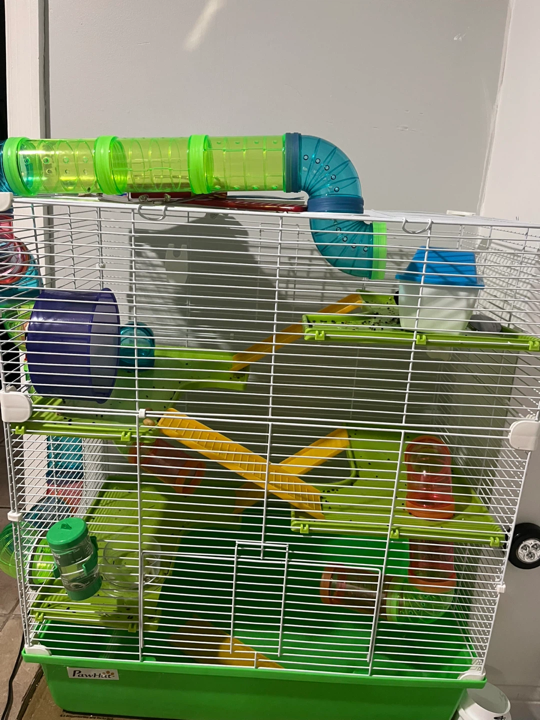 PawHut Hamster Cage with Tubes and Accessories
