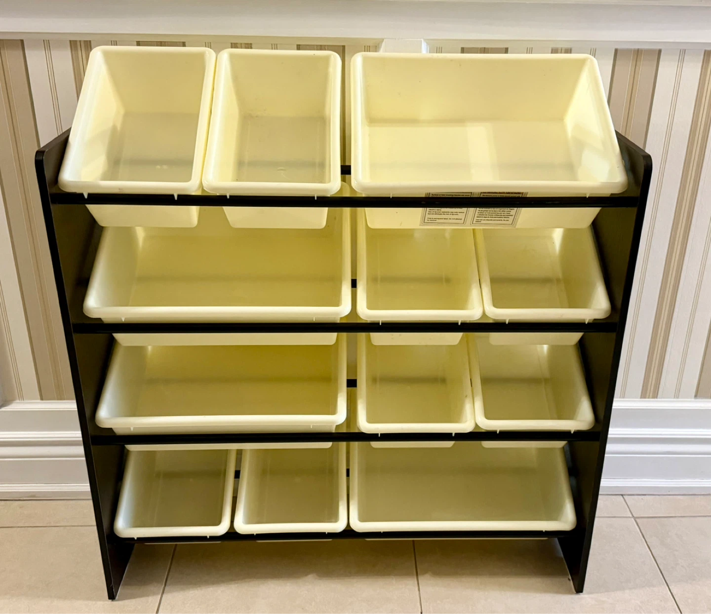 Humble Crew toy storage organizer, dark espresso frame