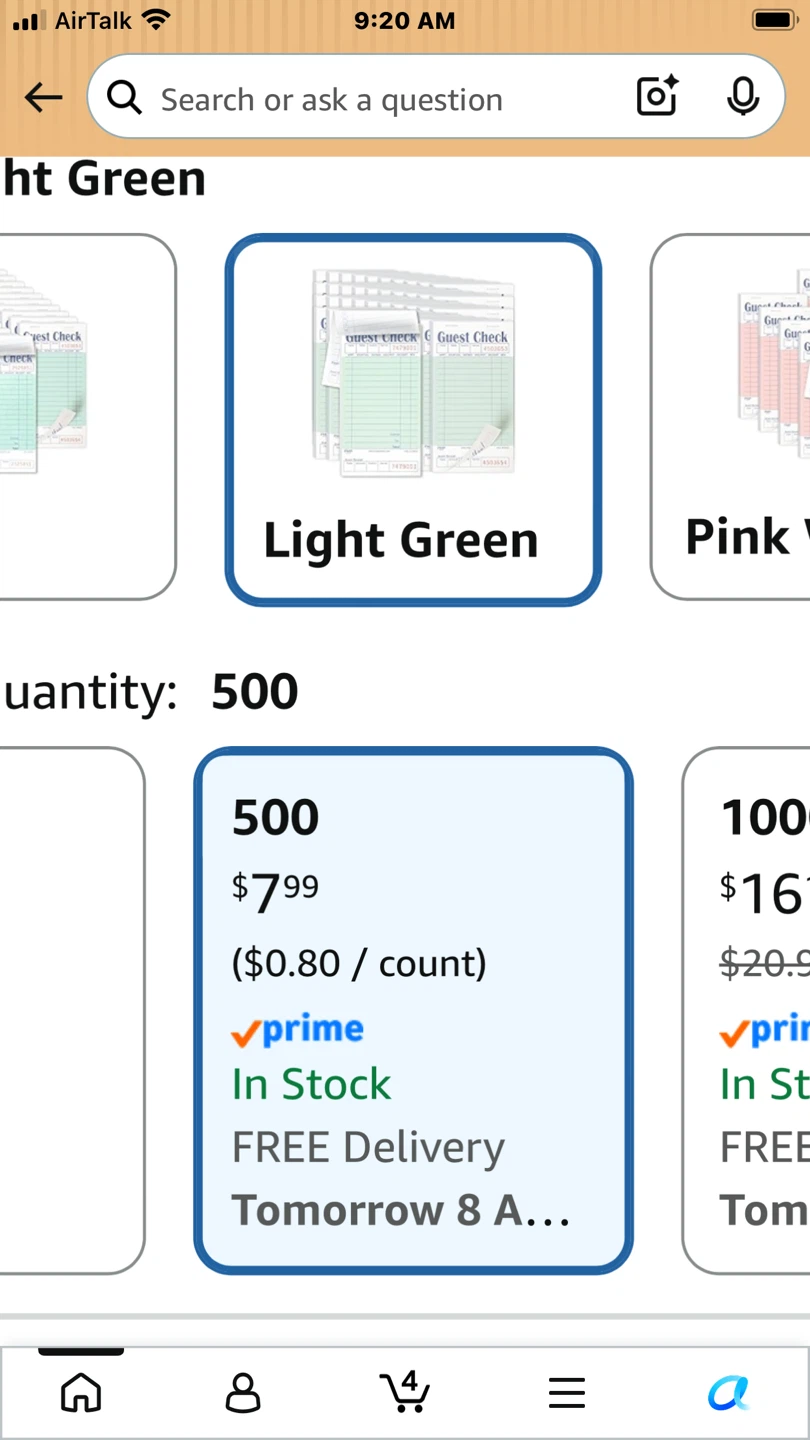 Guest Check Books, 10 books 500 Sheets - photo 2