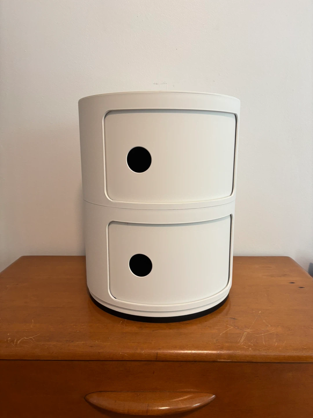 Kartell componibili recycled matte white 2 tier