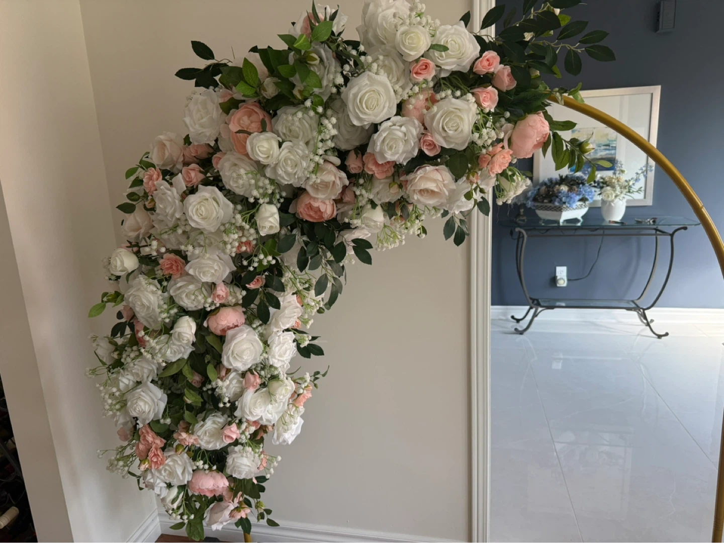 Artificial Flower Arch and table centrepieces - photo 3