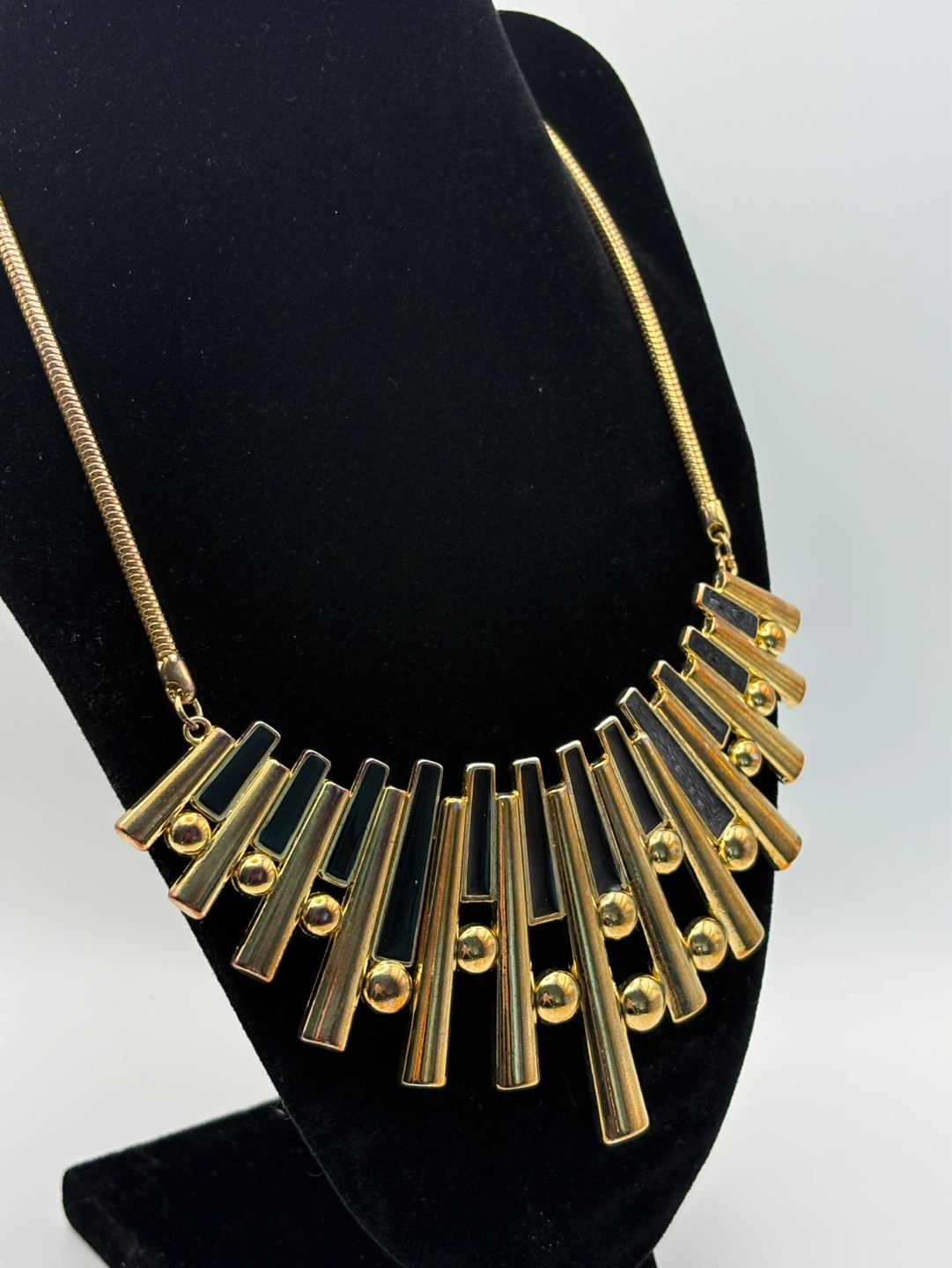 Vintage Statement Necklace with Black Accents - photo 2