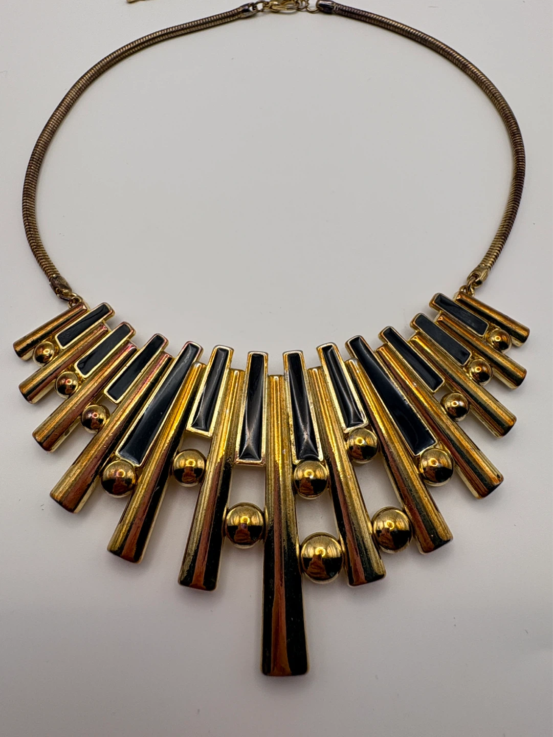 Vintage Statement Necklace with Black Accents - photo 4