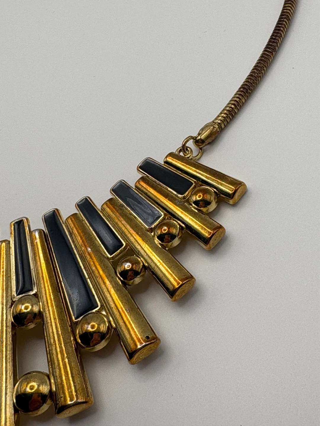 Vintage Statement Necklace with Black Accents - photo 5