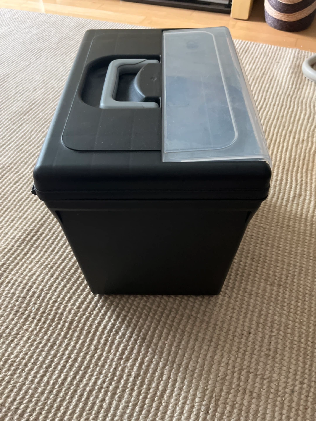 Black Portable Storage Box with Handle - photo 2