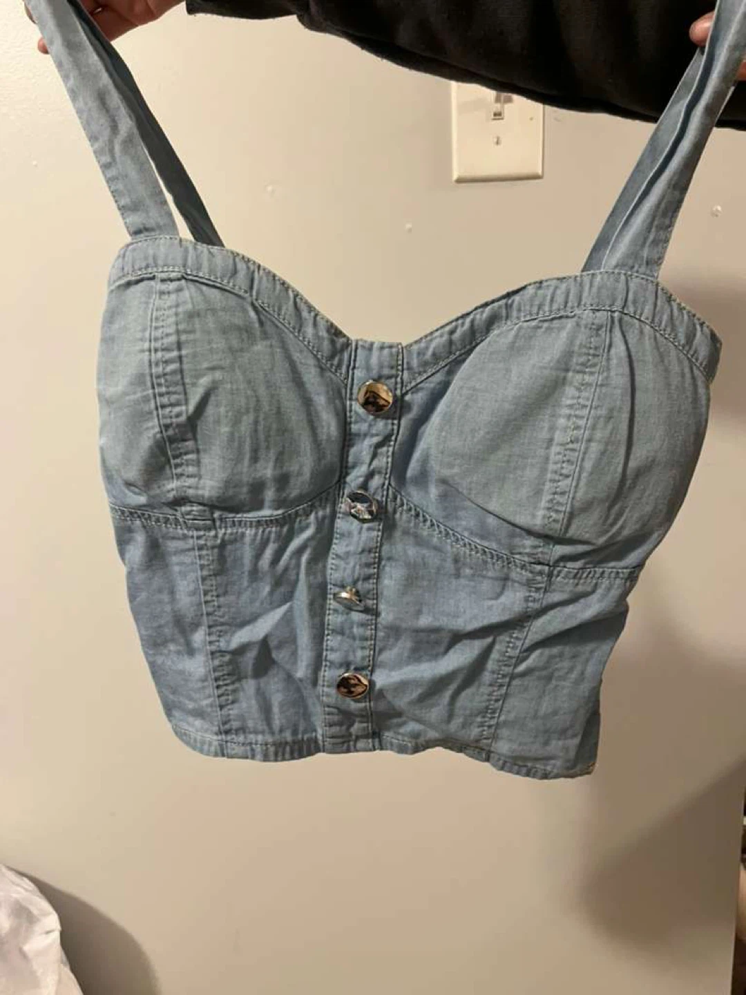 Denim Corset Top