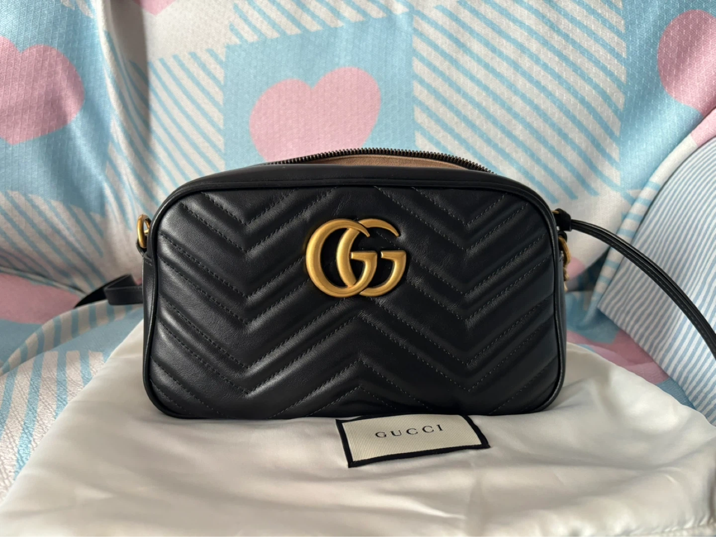 Black Gucci Marmont Camera Bag