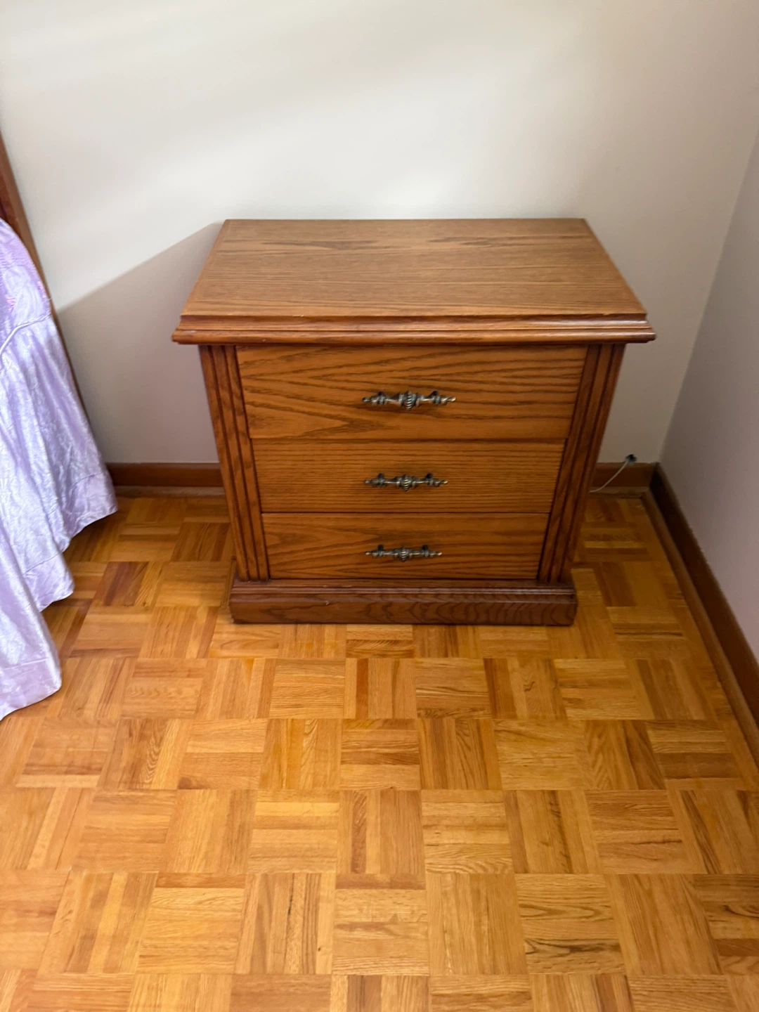 Wooden Dresser with Mirror and Matching Nightstand - photo 2