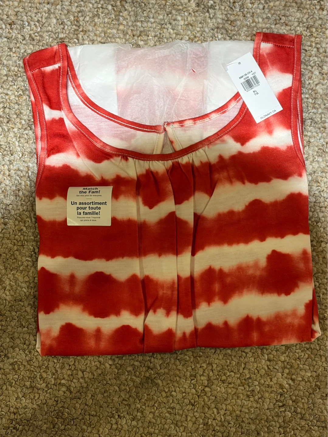 Old Navy Girls Red & White Tie-Dye Romper Size XL (14-16)
