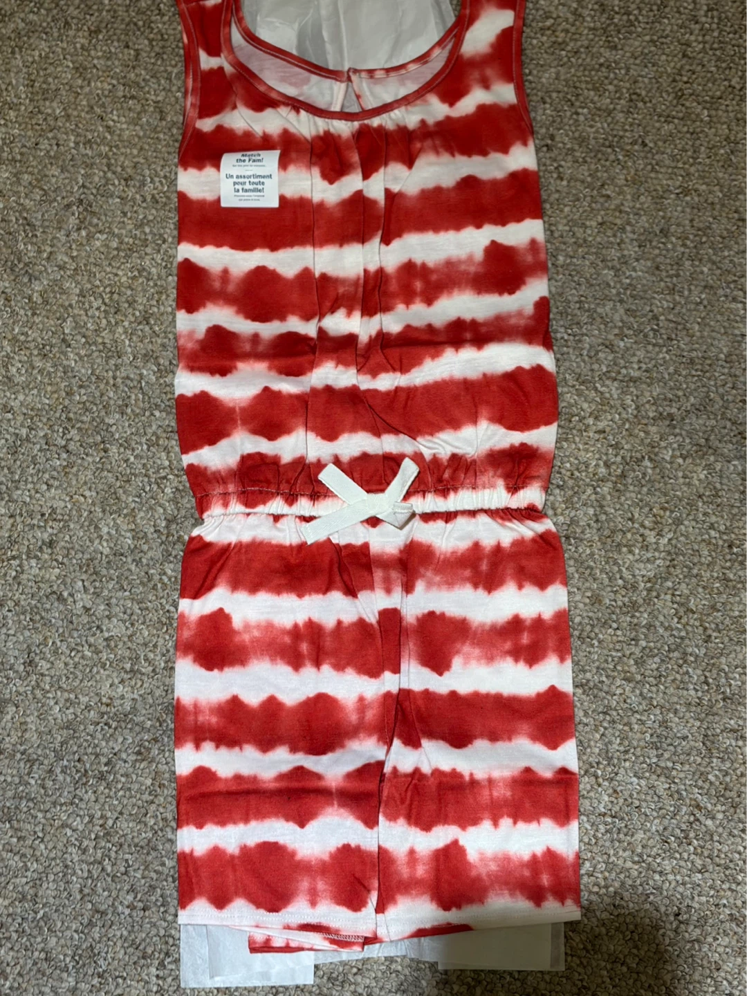 Old Navy Girls Red & White Tie-Dye Romper Size XL (14-16) - photo 2