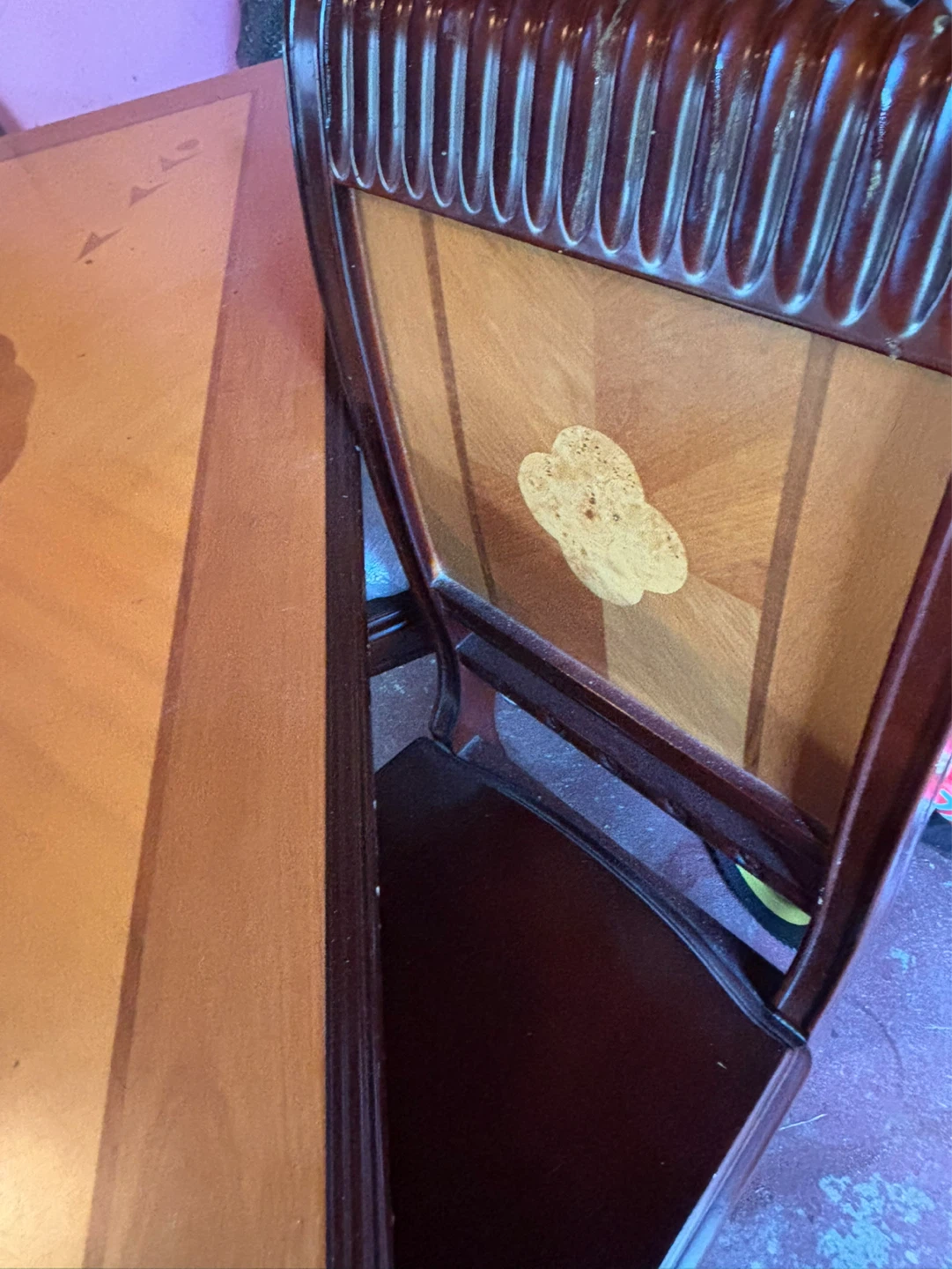 Vintage Wooden Dining Table with Chairs - photo 2