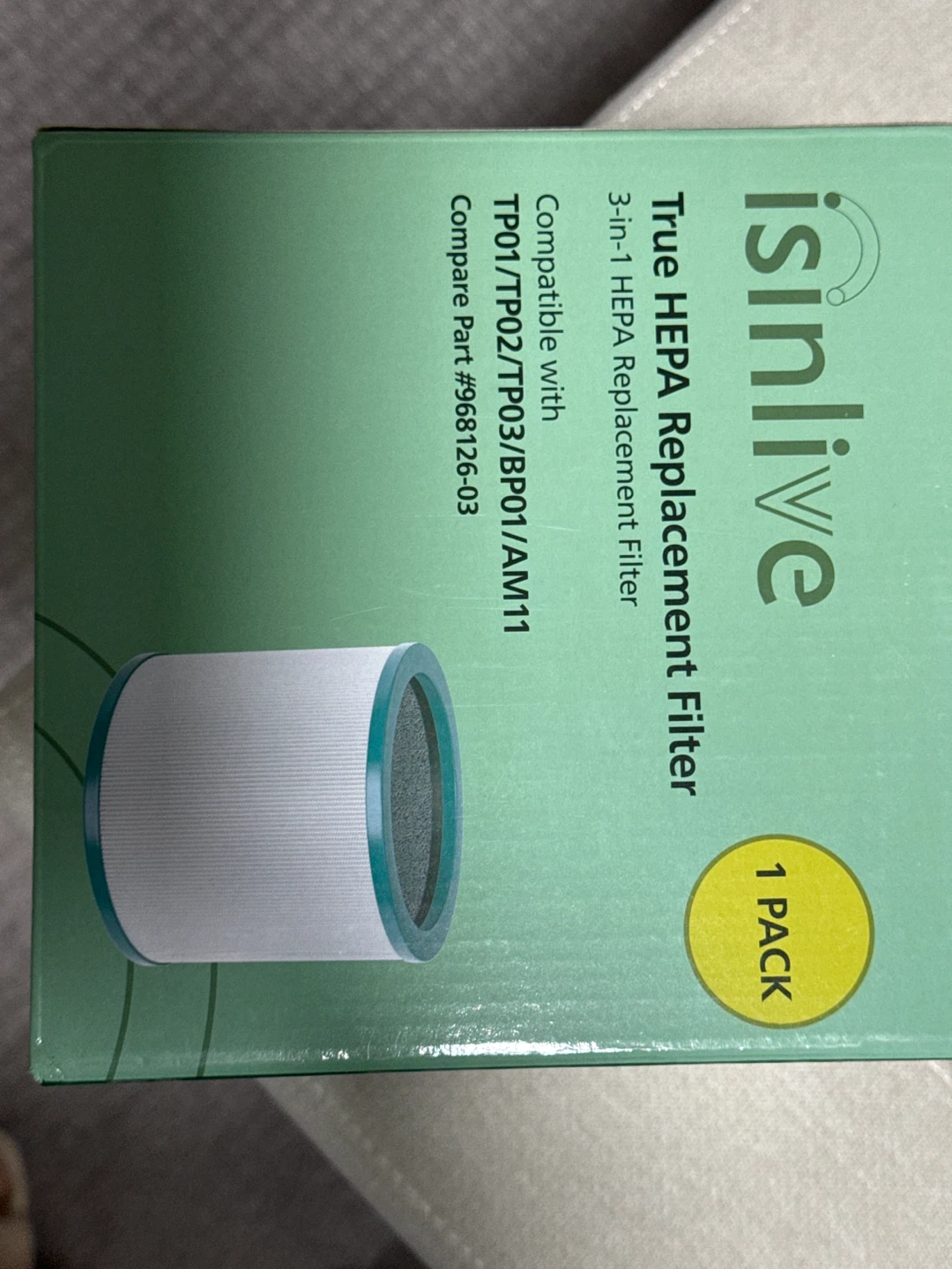 Isnlive True HEPA Replacement Filter 3-in-1 Pack - photo 3
