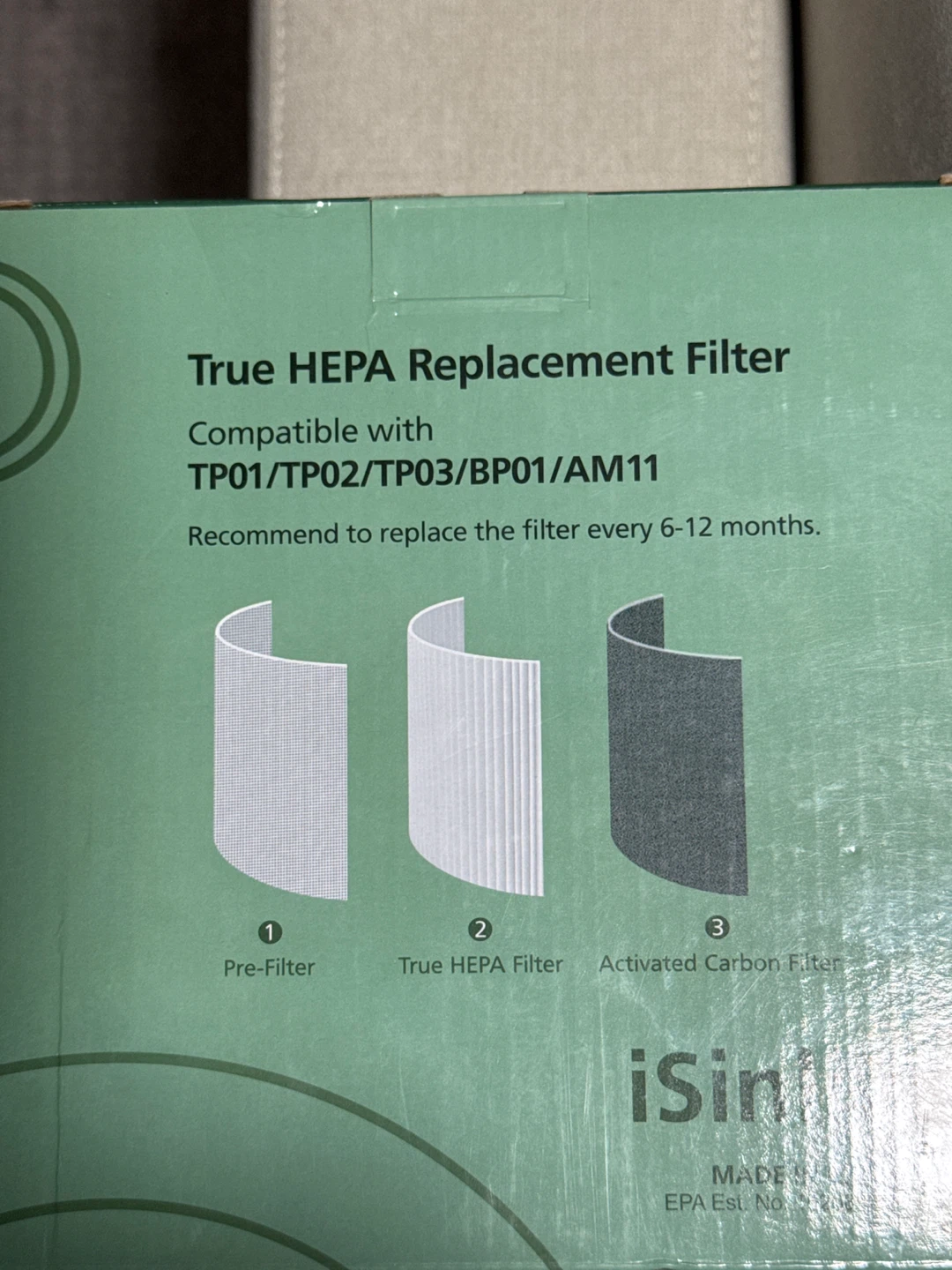 Isnlive True HEPA Replacement Filter 3-in-1 Pack - photo 4