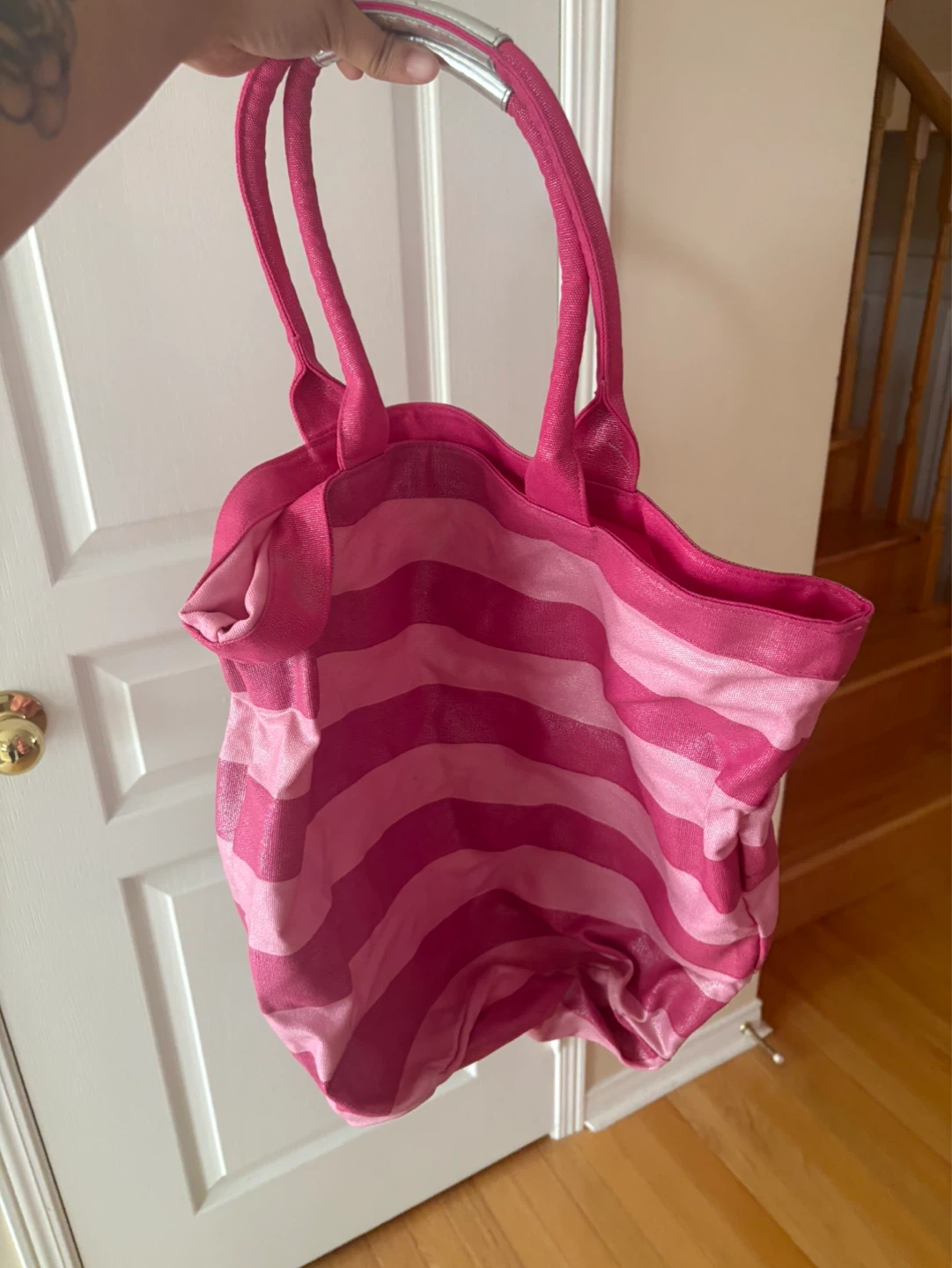 Victoria's Secret Pink Striped Tote Bag - photo 3
