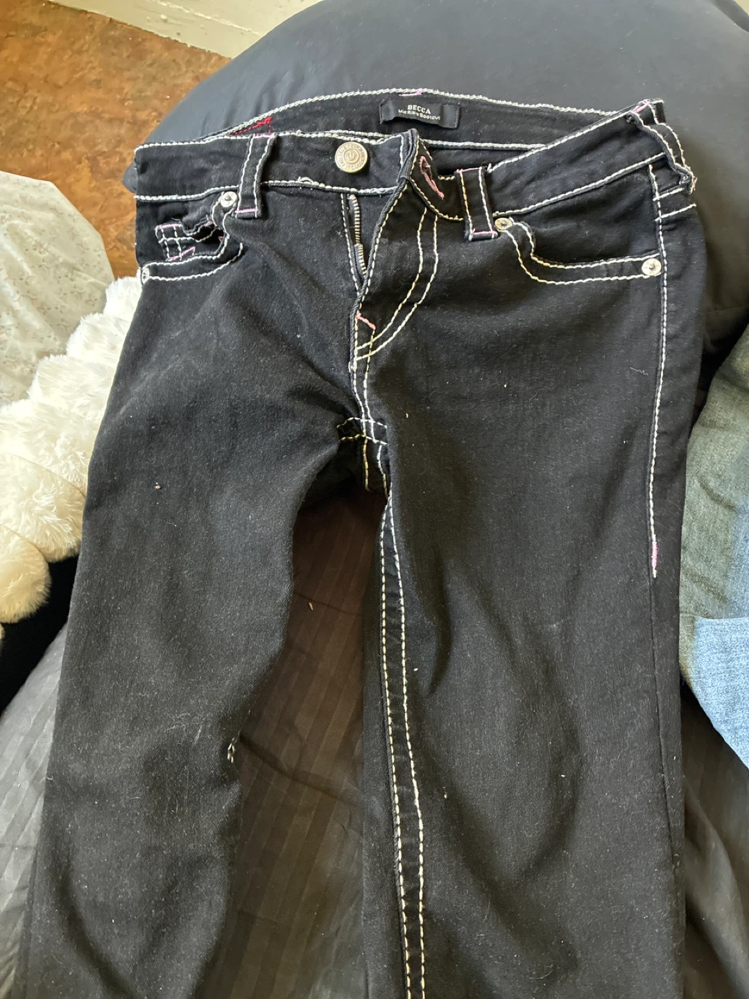 True Religion Becca Black Bootcut Jeans