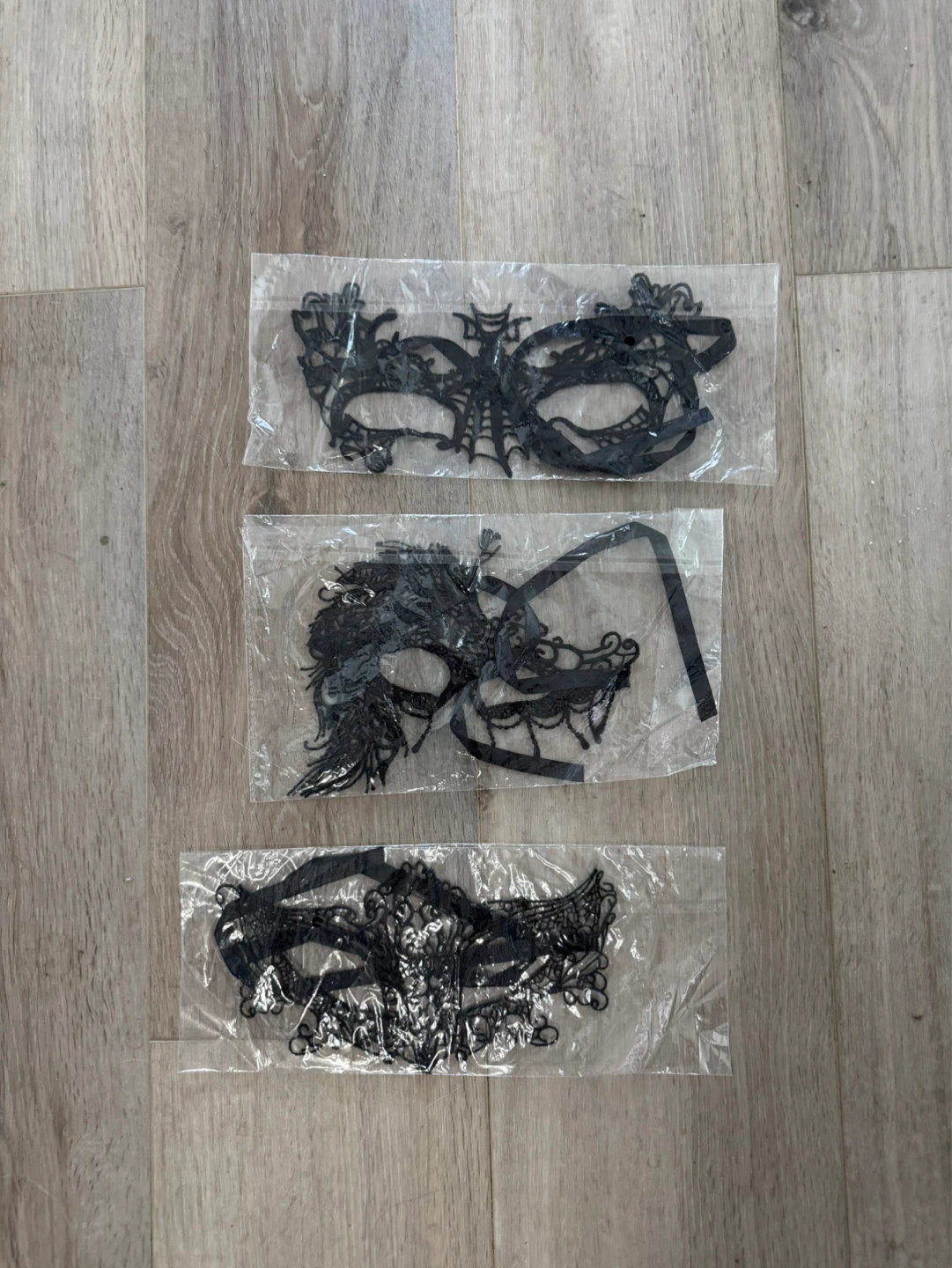 Brand new Black Lace Masquerade Masks (3-Pack)