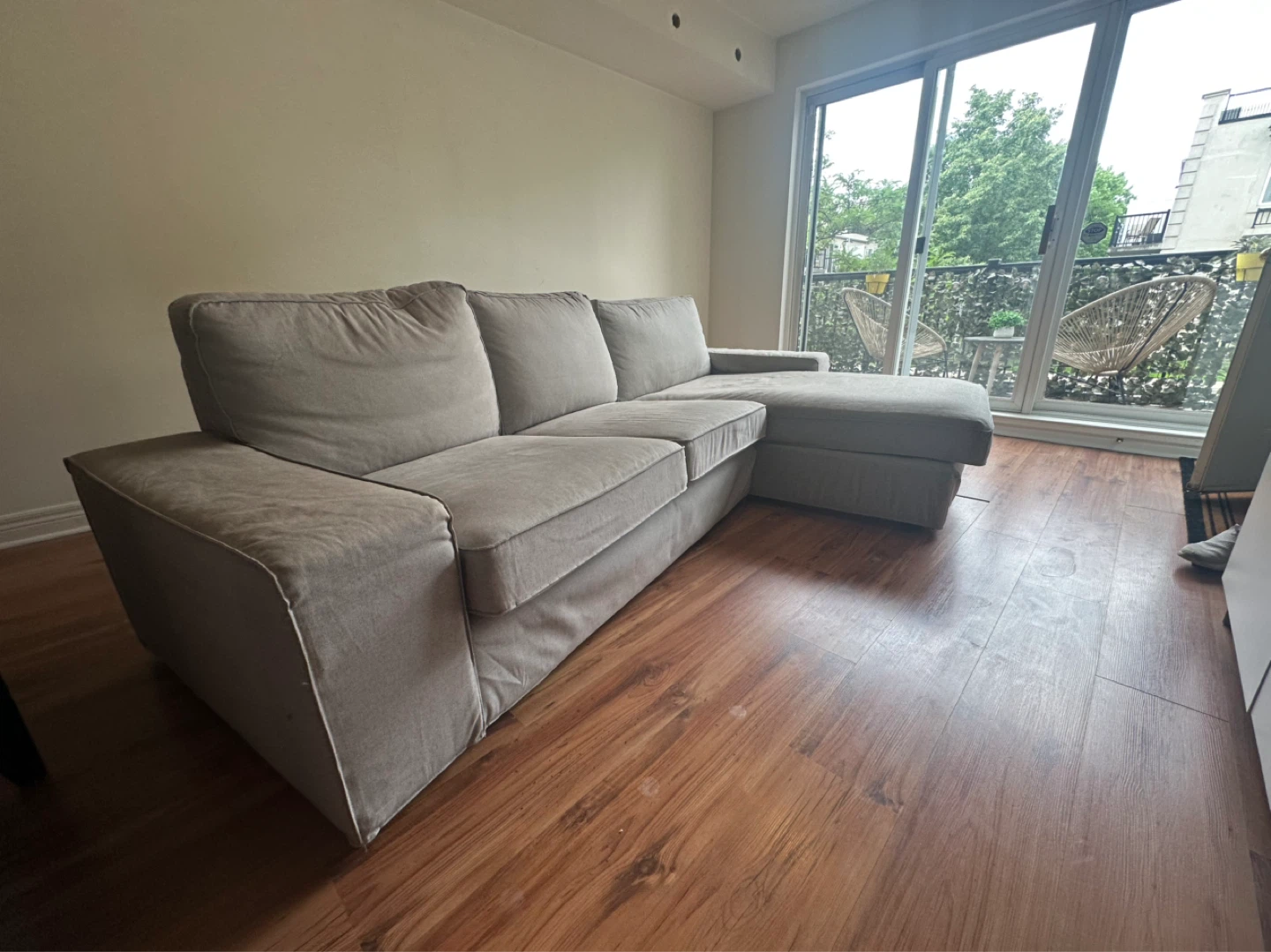 Light Grey Sectional Sofa - photo 2