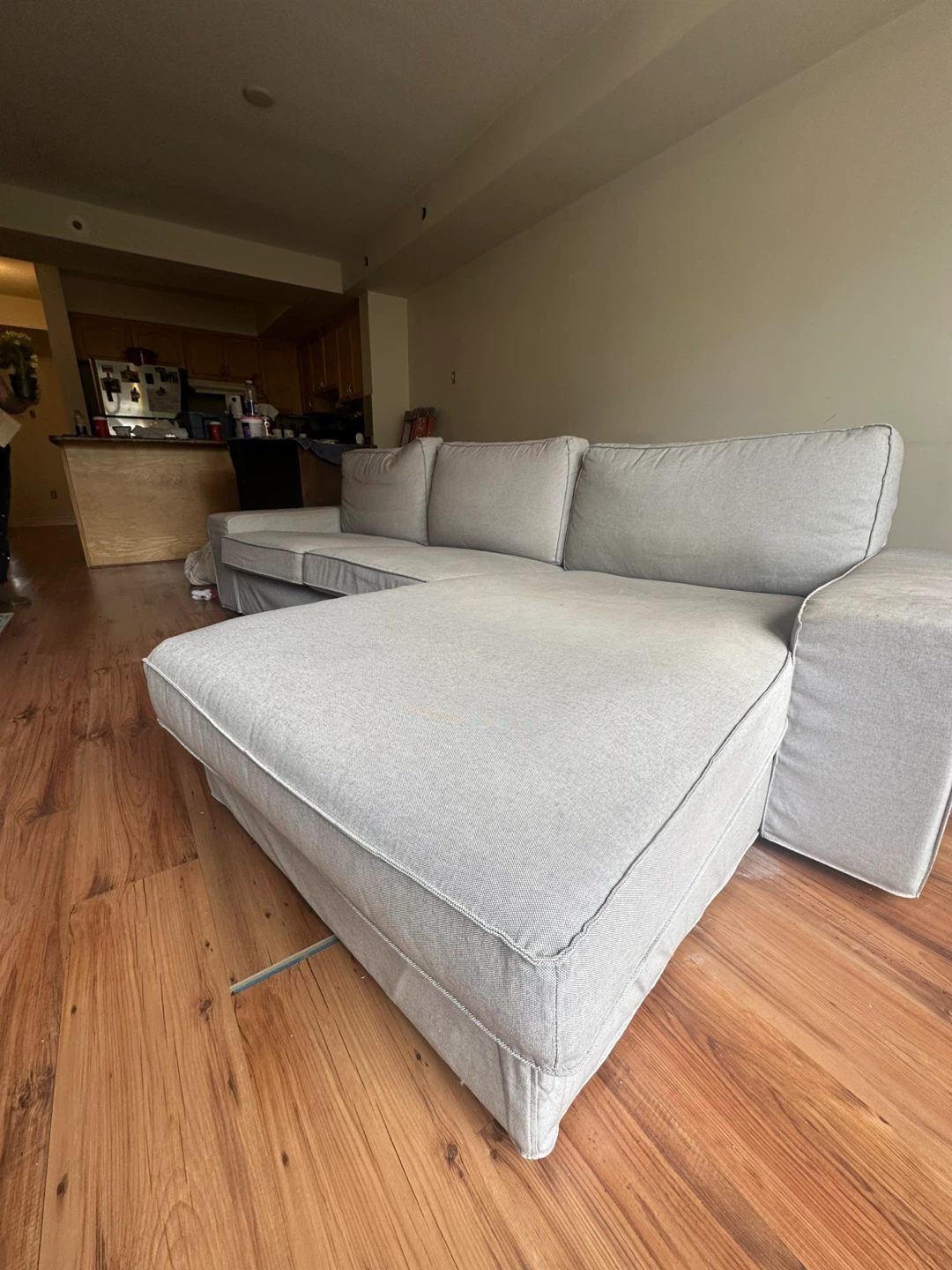 Light Grey Sectional Sofa - photo 3
