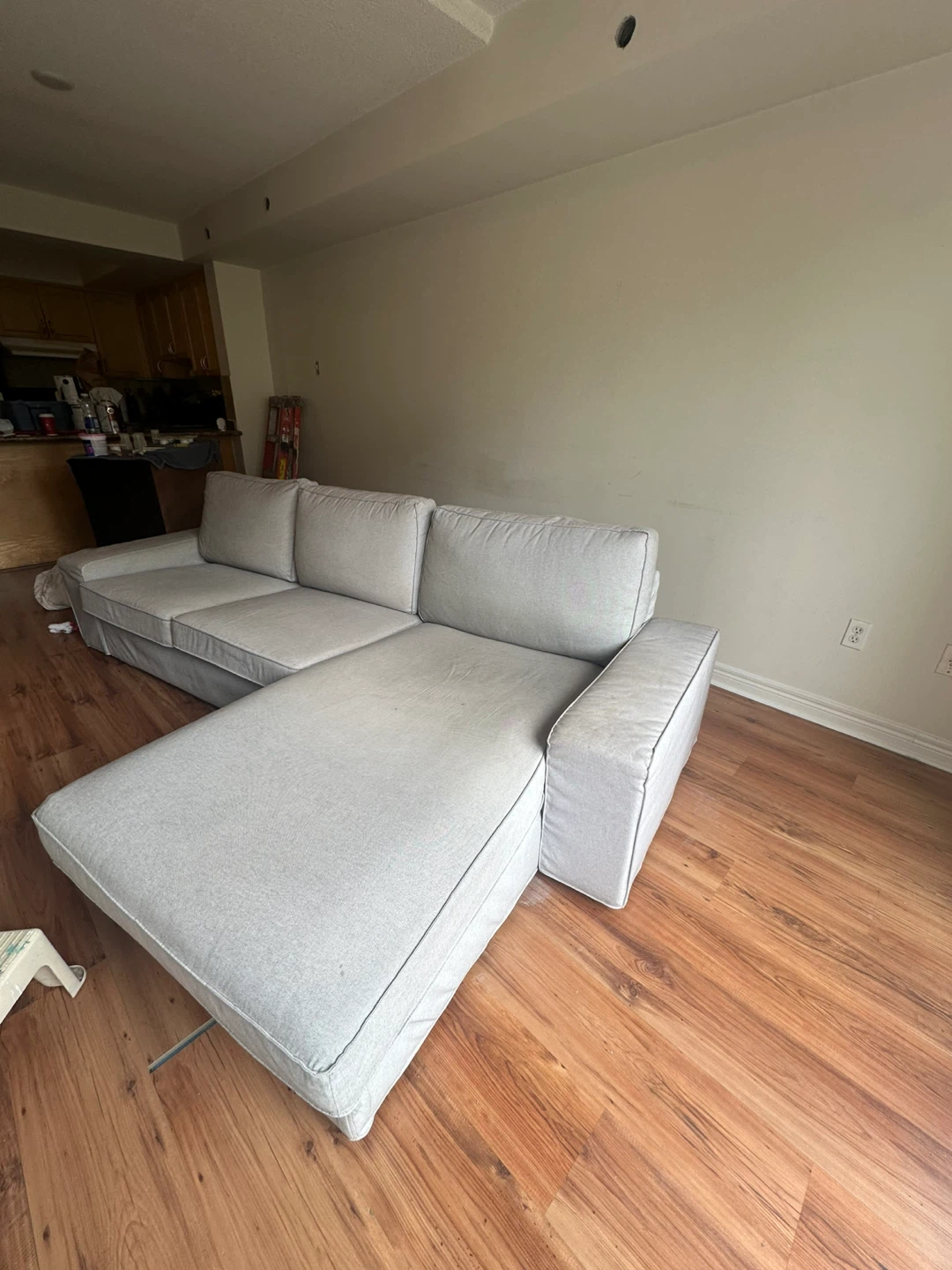 Light Grey Sectional Sofa - photo 4