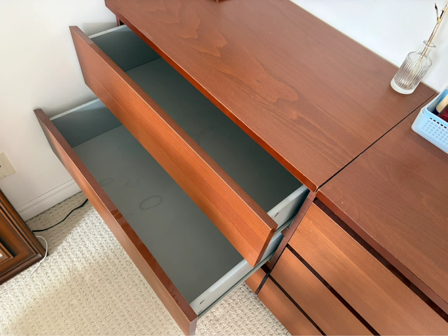2 Cherry Wood Dressers with 3 Drawers(IKEA STORKLINTA) - photo 3
