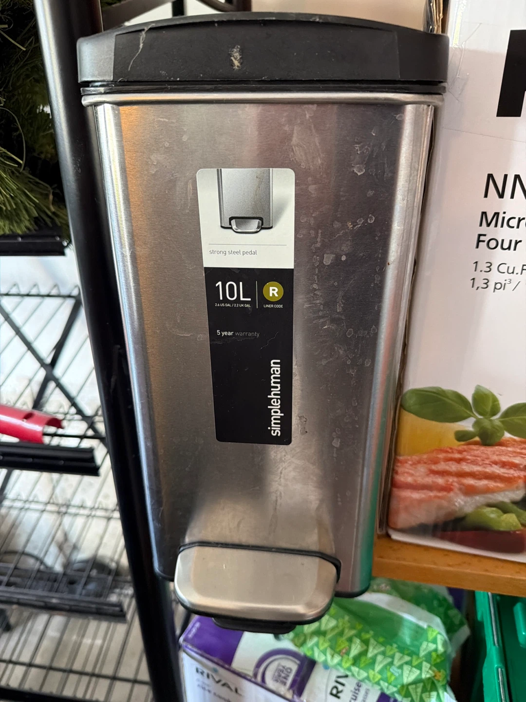 simplehuman 10L Stainless Steel Step Trash Can