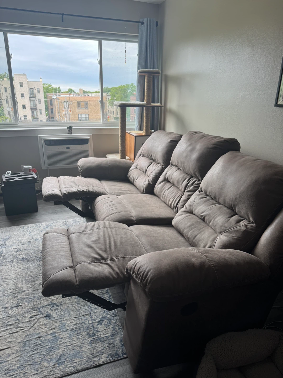 Brown Leather Reclining Sofa - photo 2