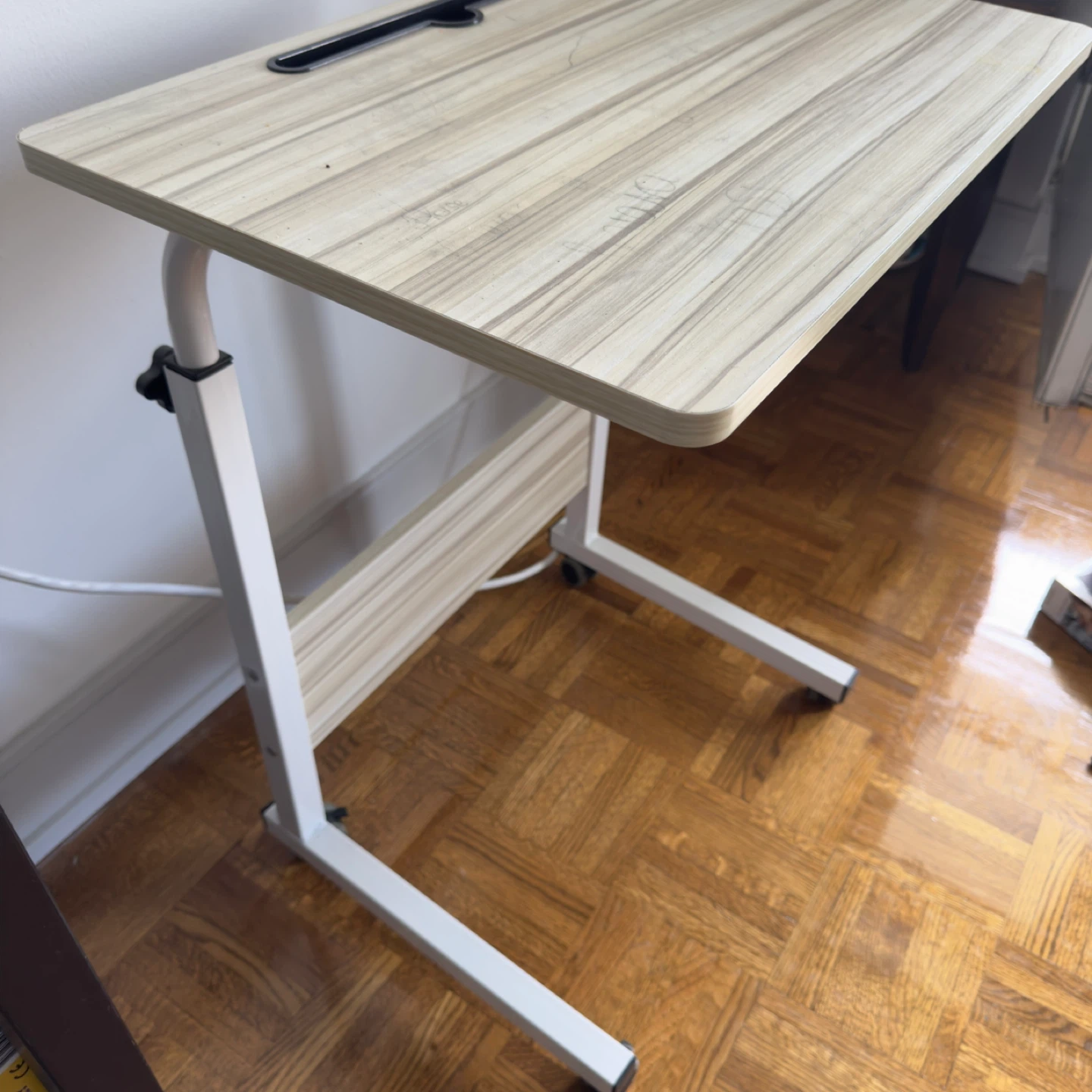 Adjustable Rolling Bedside Table - photo 2