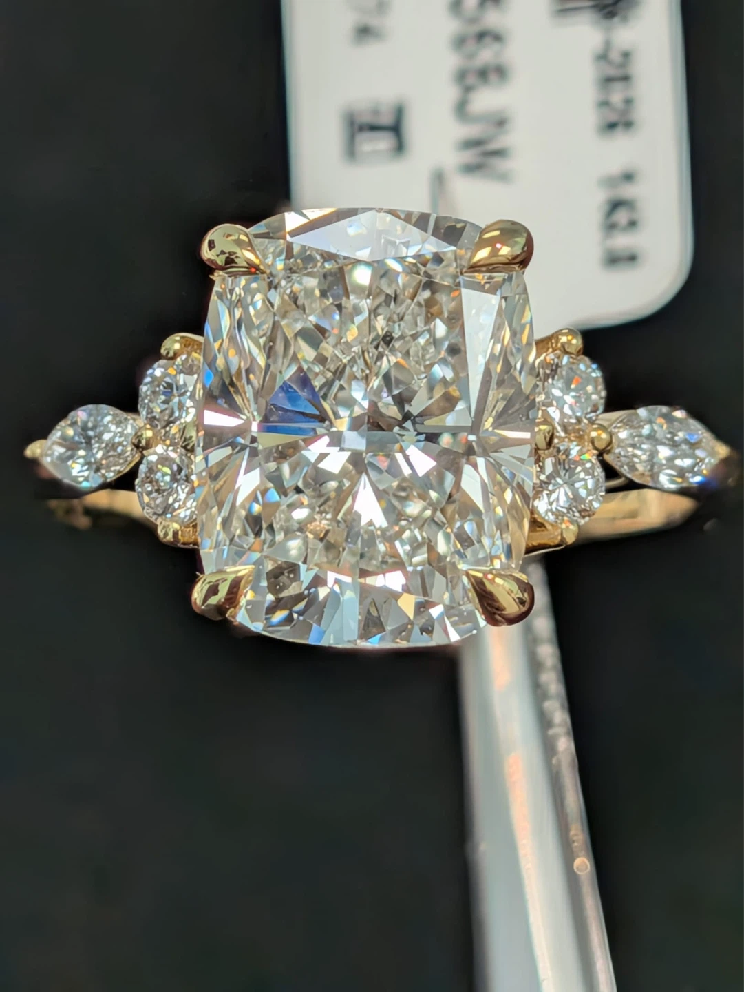 Stunning Cushion Cut Diamond Engagement Ring