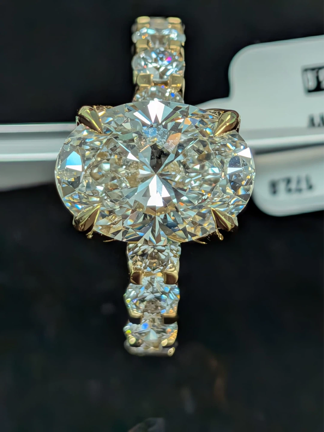 14k Yellow Gold Oval Diamond Engagement Ring
