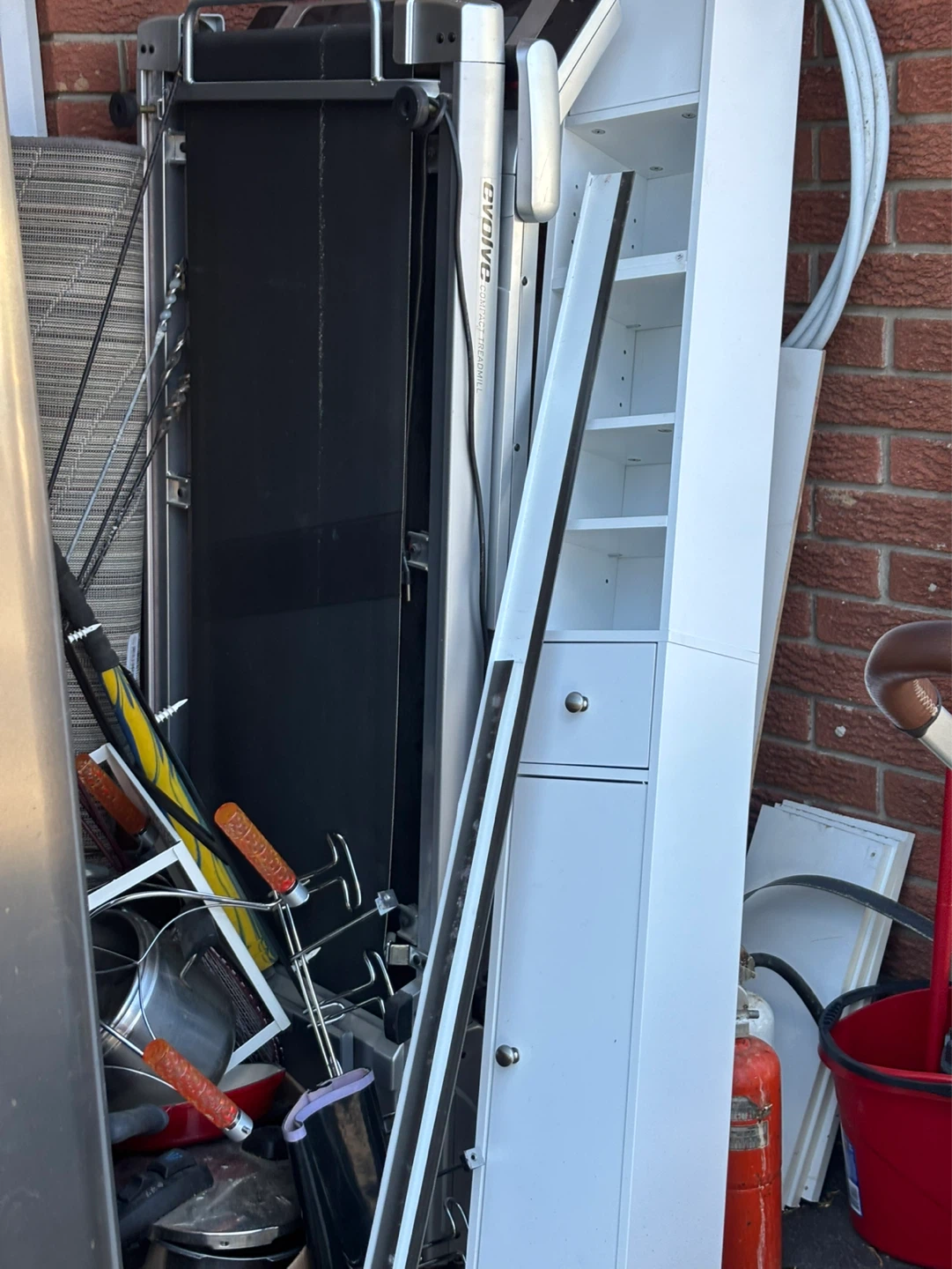 White Tall Storage Cabinet