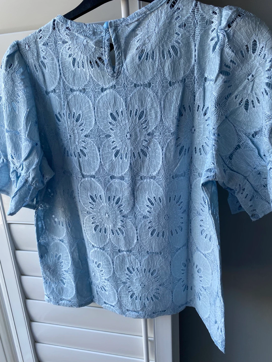 Luxveer Light Blue Lace Top - Size M