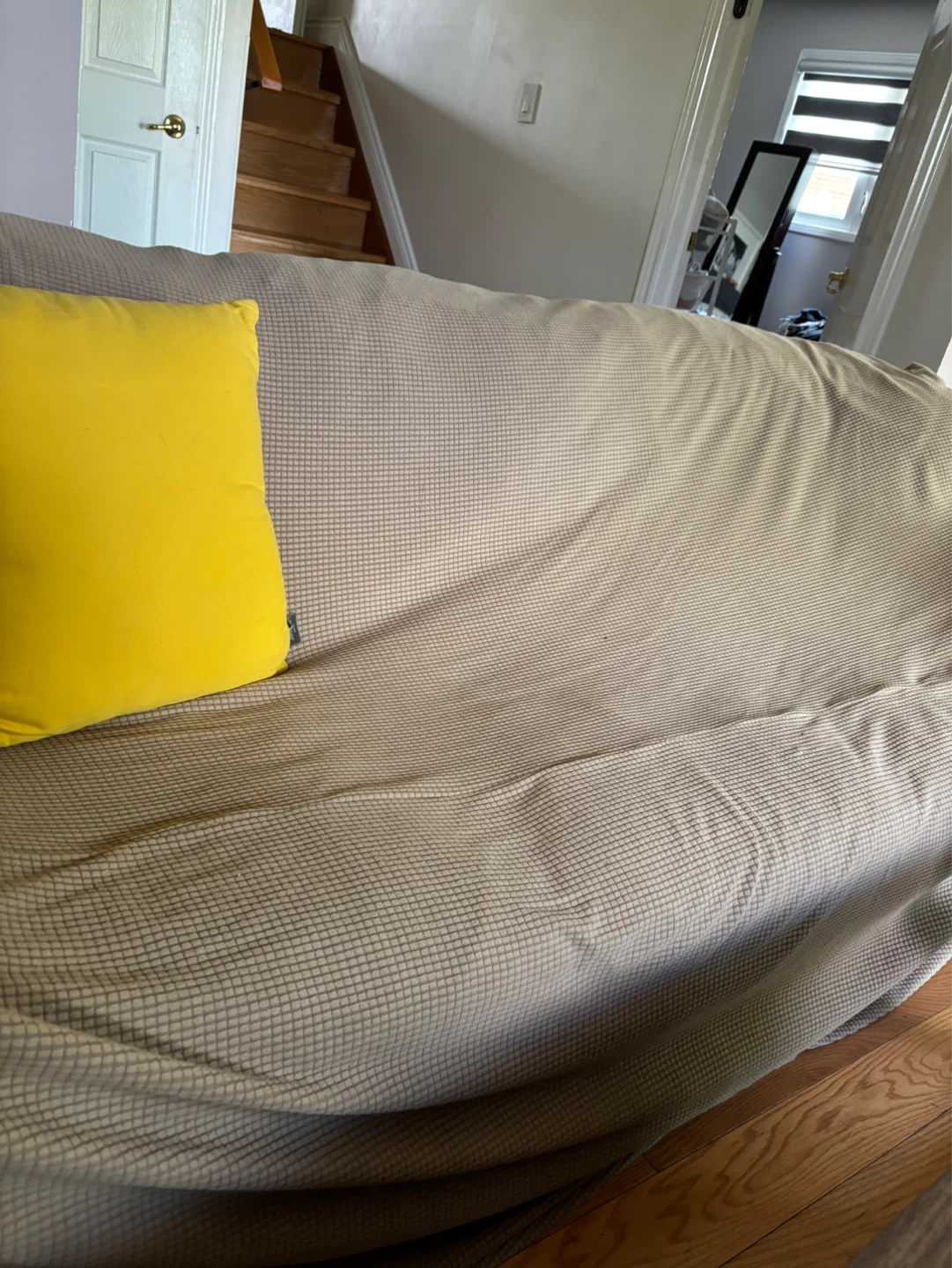 Mobilia Beige Sofa set with Throw Blanket - photo 2
