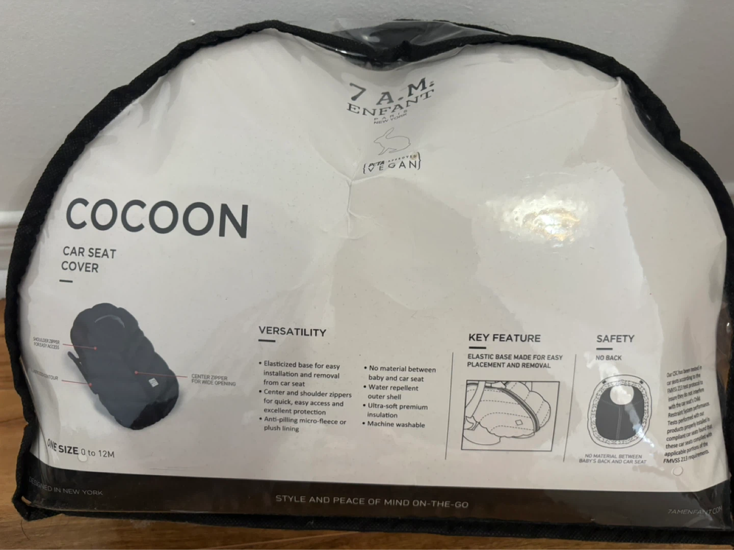 7 A.M. Enfant Cocoon Car Seat Cover - One Size 0-12M