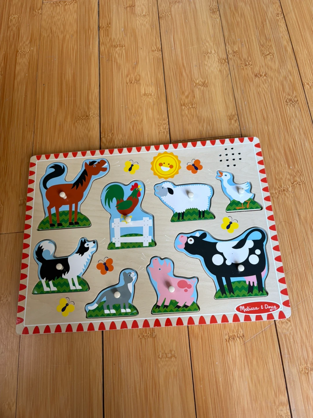 Melissa & Doug Wooden Farm Animals Puzzle