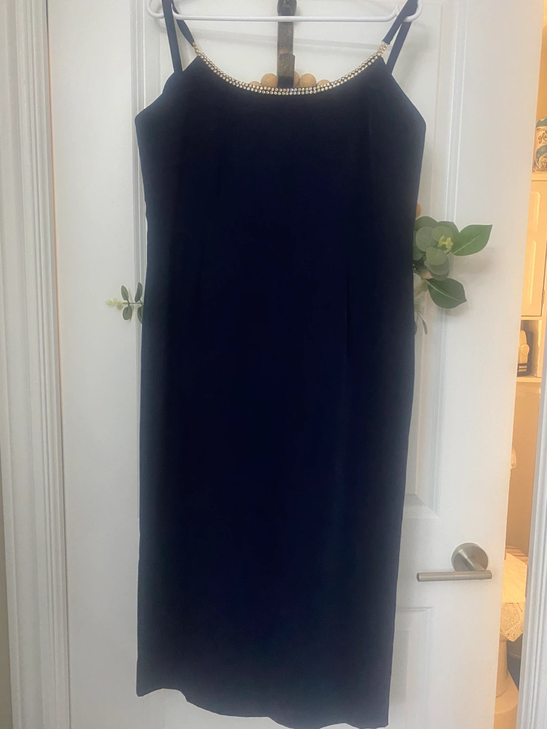 Navy Blue 2-Piece Suit with Embellishments