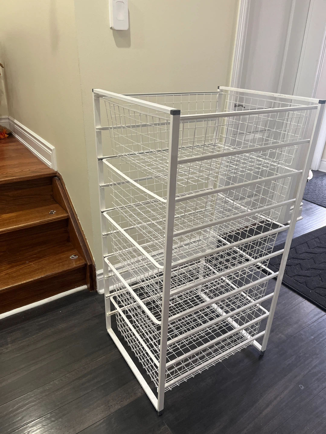White Wire 5 deep Drawer Storage Cart