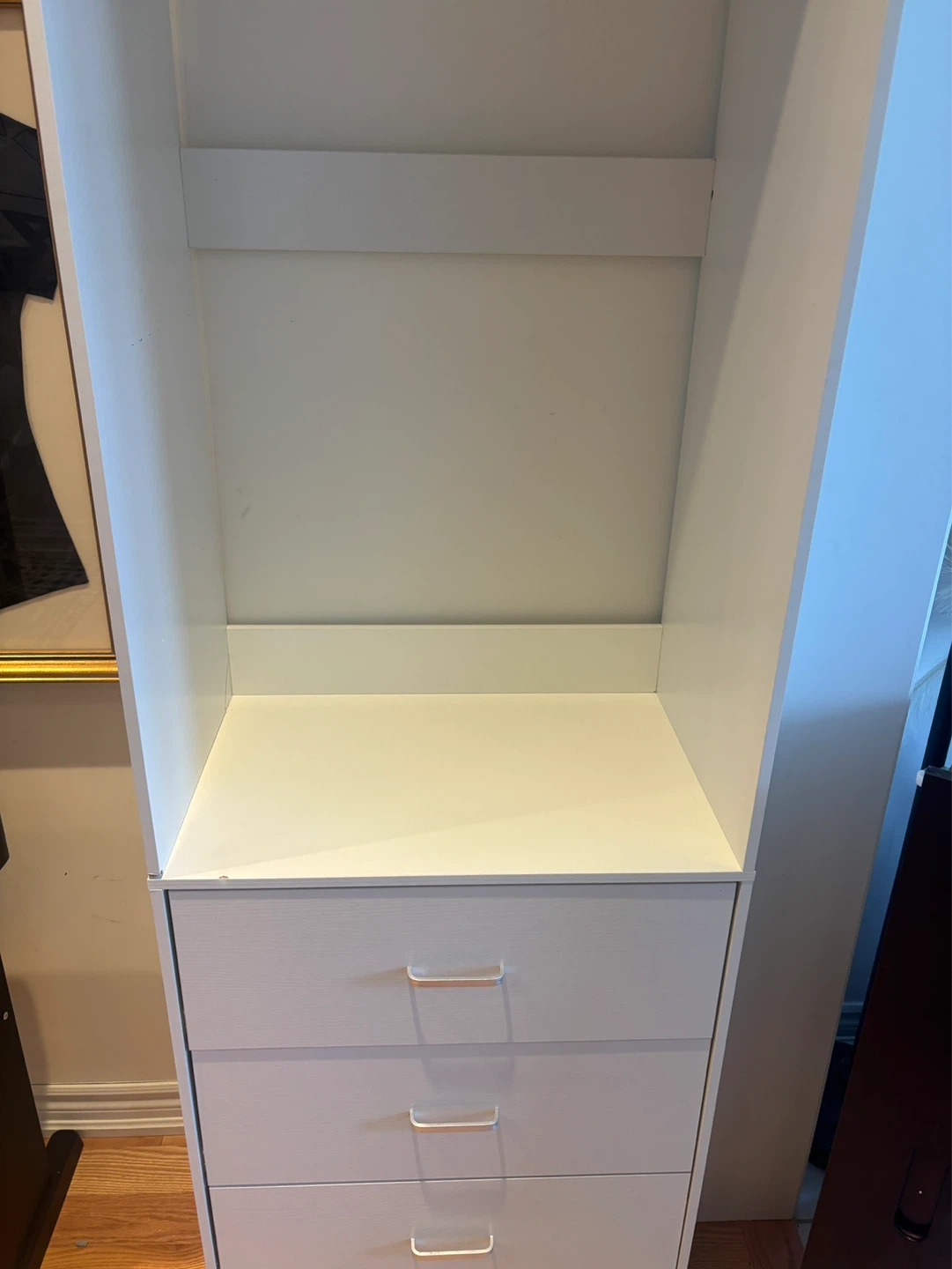White storage unit with 3 drawers - photo 2