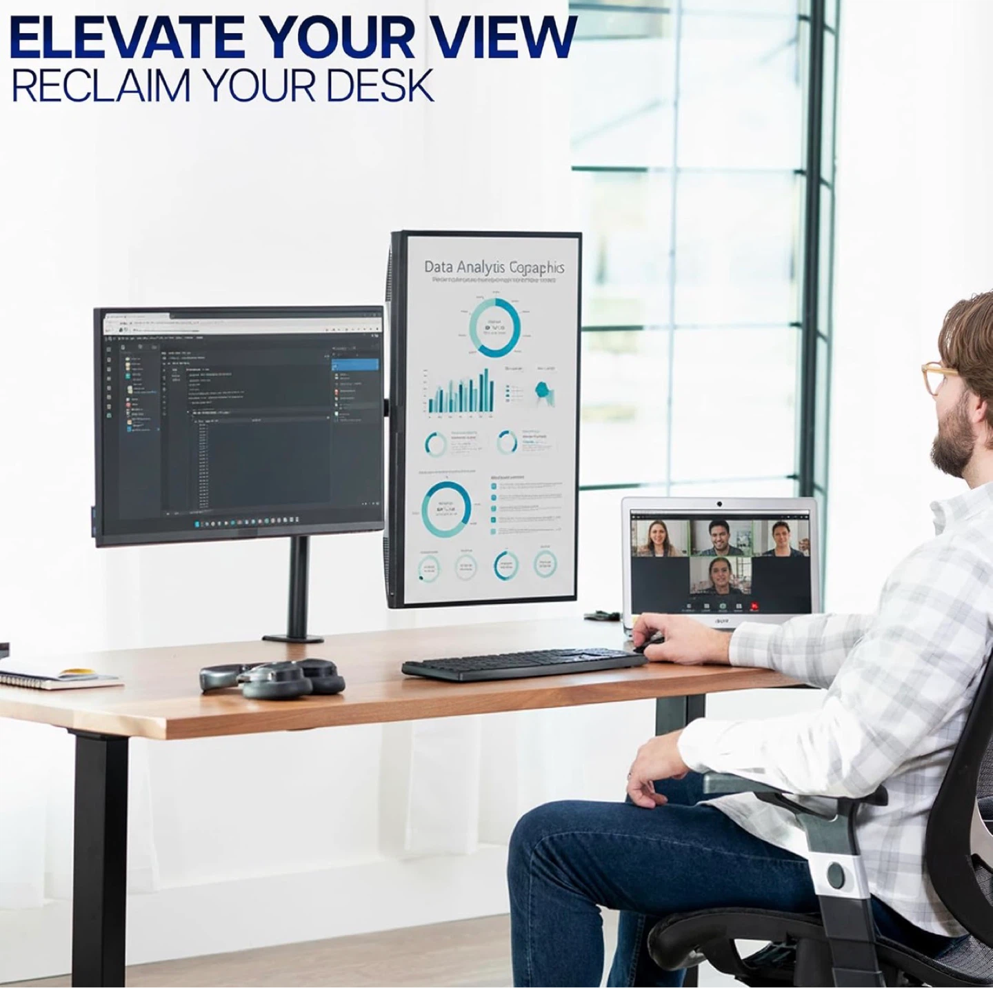 VIVO Dual Monitor Desk Mount