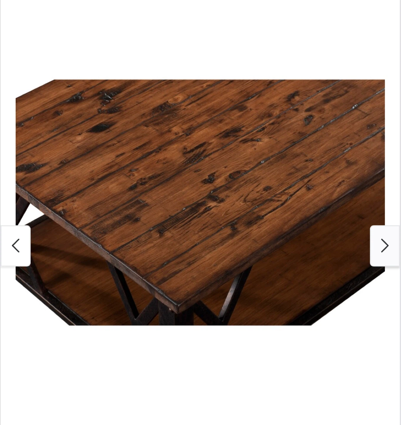 Fleming Industrial Rustic Pine Coffee Table - photo 5