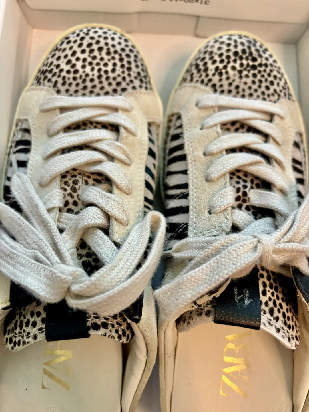 ZARA Women's Animal Print Sneakers