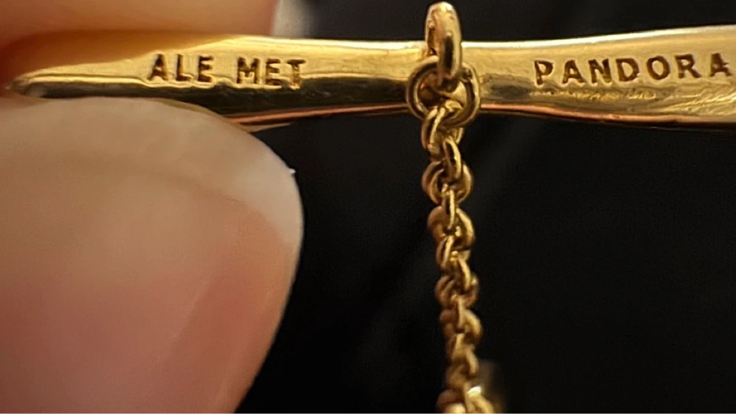 Pandora 14k Gold Plated Organically Shaped Link Necklace - photo 3