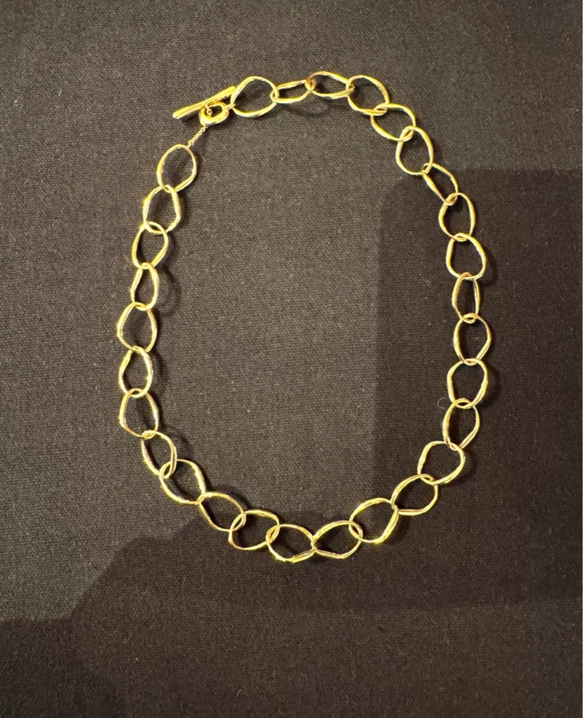 Pandora 14k Gold Plated Organically Shaped Link Necklace