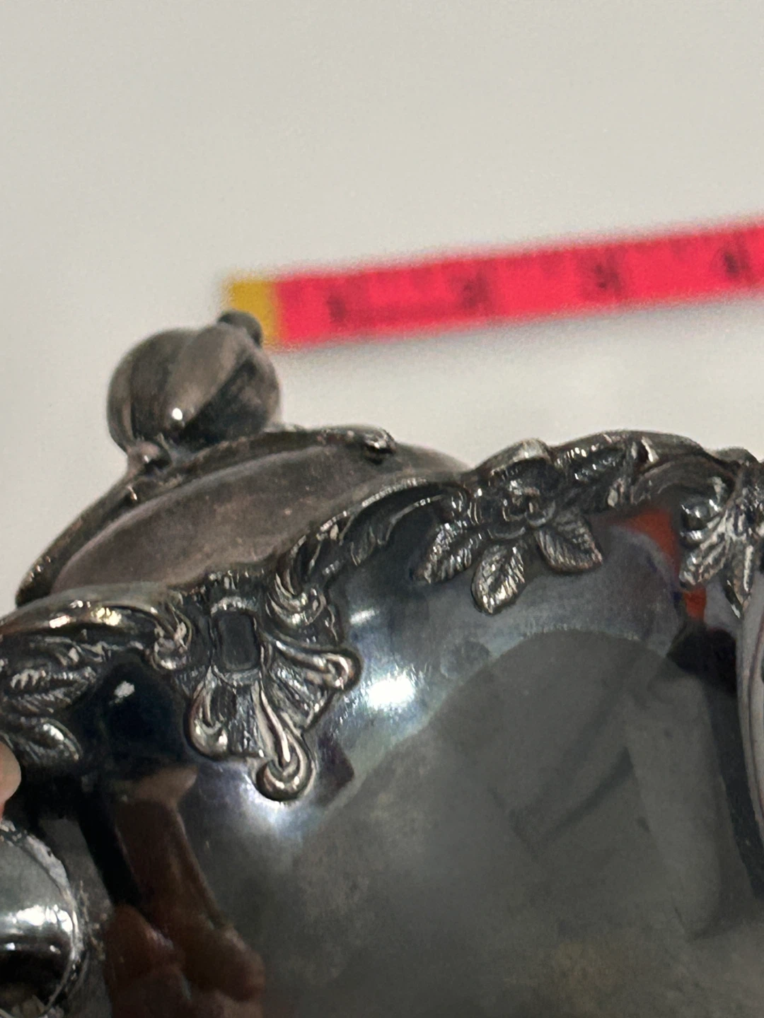 Vintage Silver-Plated Teapot with Floral Accents - photo 5