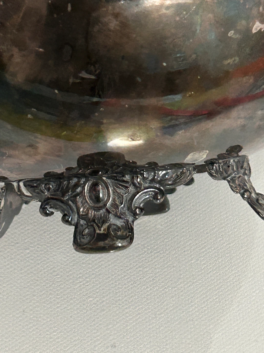 Vintage Silver-Plated Teapot with Floral Accents - photo 3