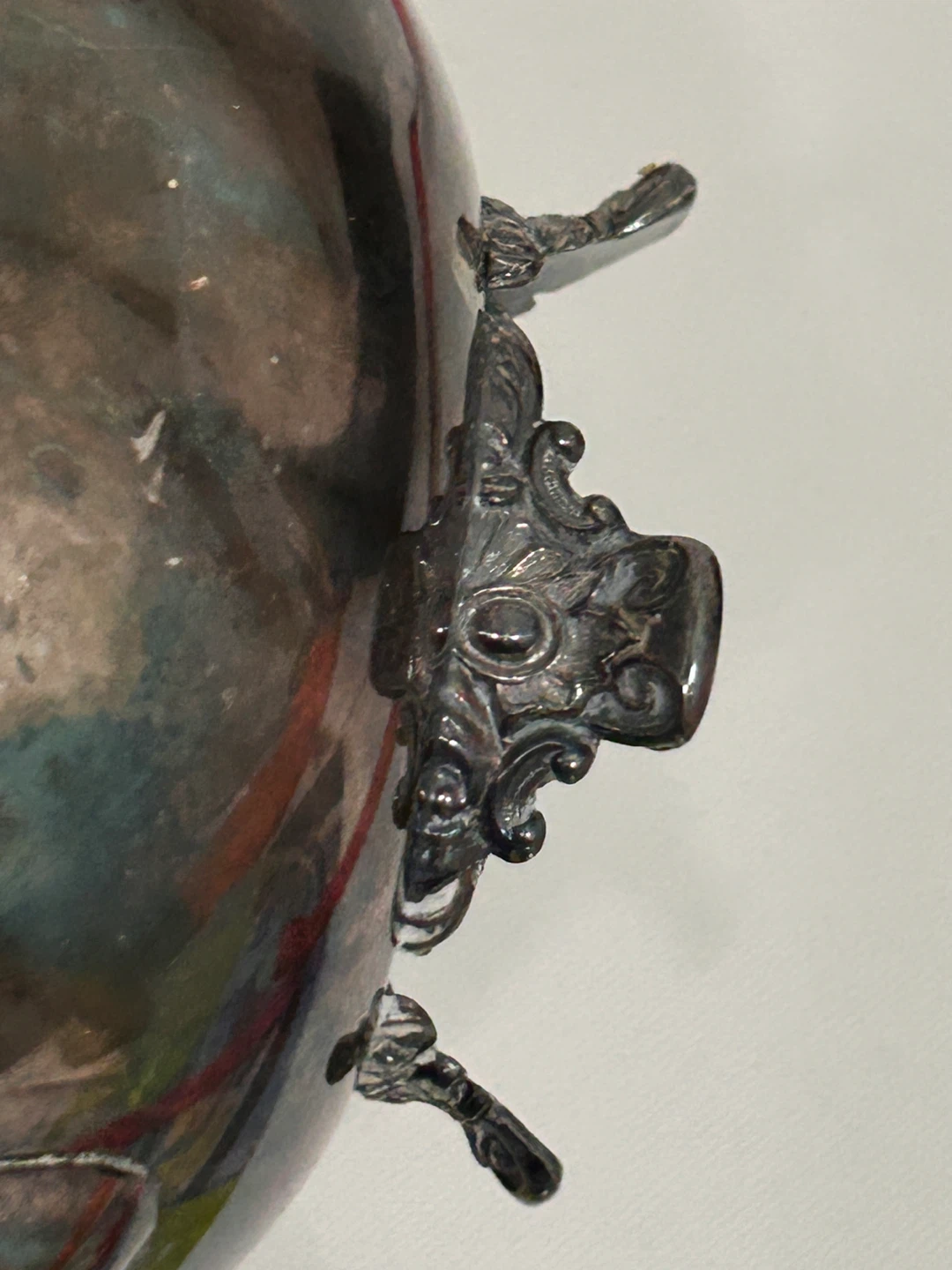 Vintage Silver-Plated Teapot with Floral Accents - photo 4