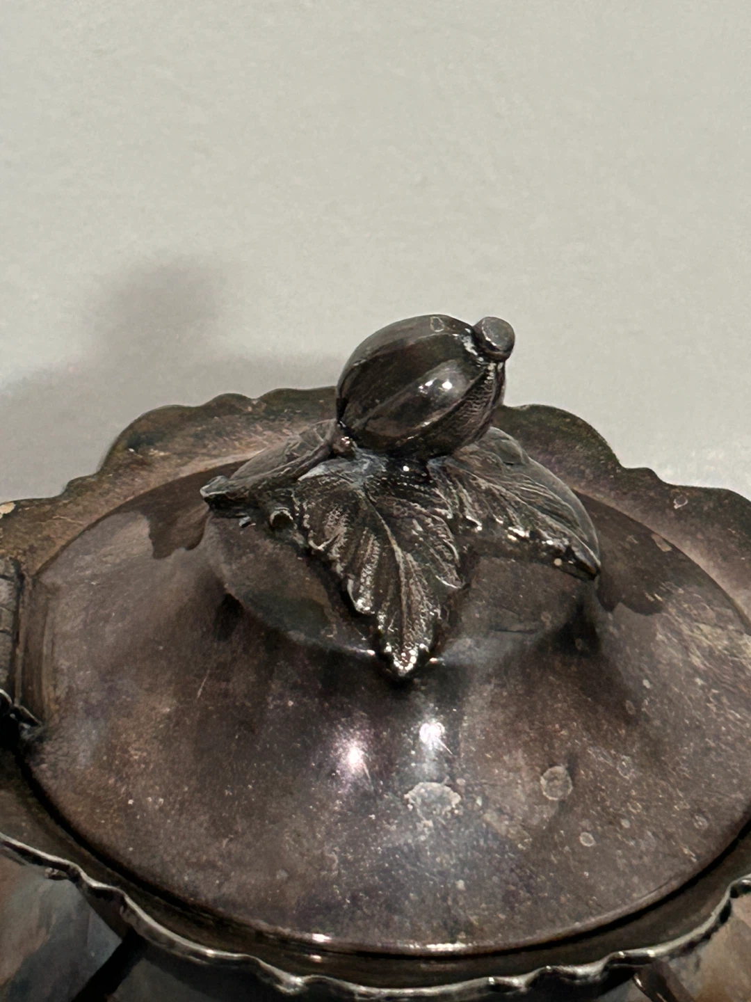 Vintage Silver-Plated Teapot with Floral Accents - photo 2