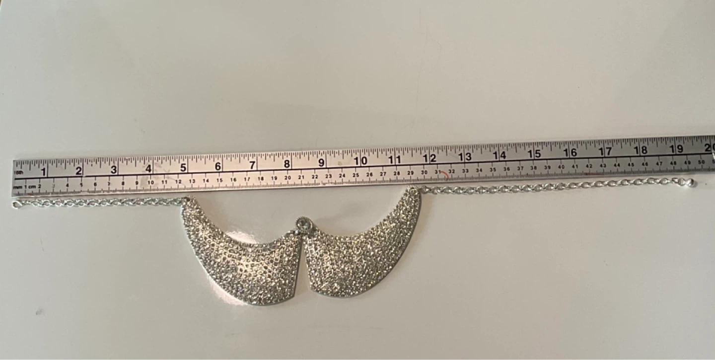 Sparkly Rhinestone Peter Pan Collar Necklace - photo 3